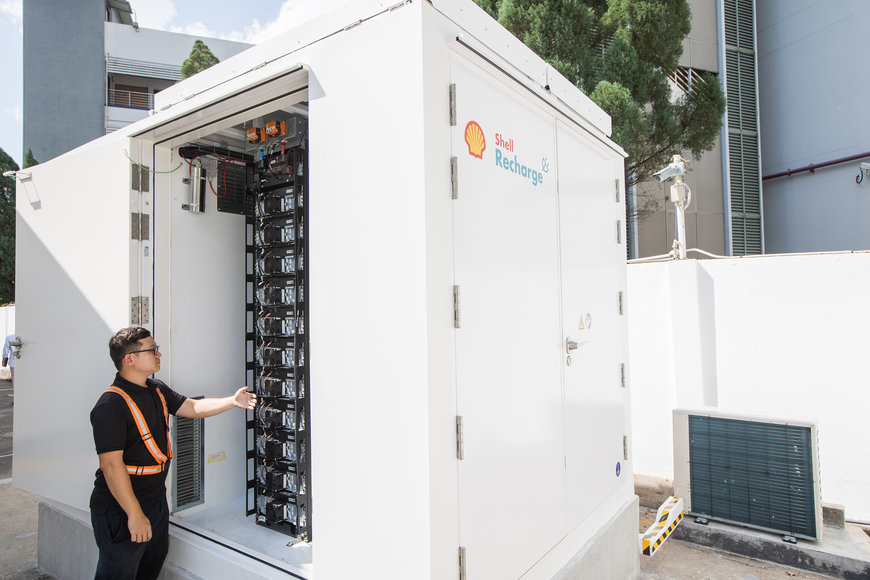 SUSTAINABLE EV CHARGING AT SHELL RECHARGE STATIONS IN SINGAPORE WITH mtu BATTERY SYSTEMS